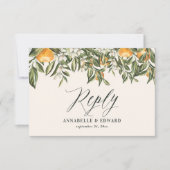 Citrus orange botanische moderne rustikale UAWG RSVP Karte (Vorderseite)