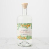 Citrus Orange Brautparty Personalisiert Alkoholflaschenetikett (Vorderseite)