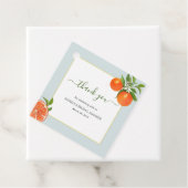 Citrus Orange Brautparty Vielen Dank Geschenkanhänger (Beispiel)