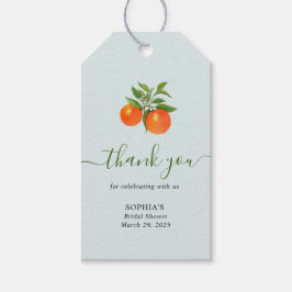 Citrus Orange Brautparty Vielen Dank Geschenkanhänger