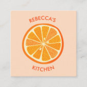 Citrus Orange Catering Quadratische Visitenkarte (Vorderseite)