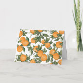 Citrus Orange Clementine Greenery Botanical Folded Dankeskarte (Rückseite)