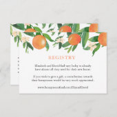 Citrus Orange Duschregister oder Details Begleitkarte (Vorne/Hinten)