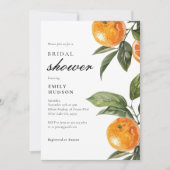 Citrus Orange Elegantes Brautparty Einladung (Vorderseite)