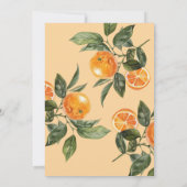 Citrus Orange Elegantes Brautparty Einladung (Rückseite)