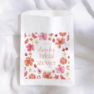 Citrus Orange Floral Brautparty Dankeschön Geschenktütchen