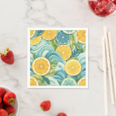 Citrus Orange Fresh Lemon & Yellow Green Summer Serviette (Beispiel)