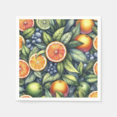 Citrus Orange Fresh Lemon & Yellow Green Summer Serviette (Vorderseite)
