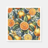 Citrus Orange Fresh Lemon & Yellow Green Summer Serviette (Vorderseite)