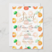 Citrus Orange Frucht Aquarellmalerei Weiße Kunst Einladung (Vorderseite)