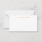 Citrus Orange Frucht Individuelle Name Geschenkver Mitteilungskarte (Vorderseite)