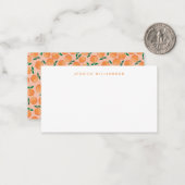 Citrus Orange Frucht Individuelle Name Geschenkver Mitteilungskarte (Vorderseite/Rückseite Beispiel)