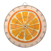 Citrus Orange Fruit Fun Dartscheibe (vorne)