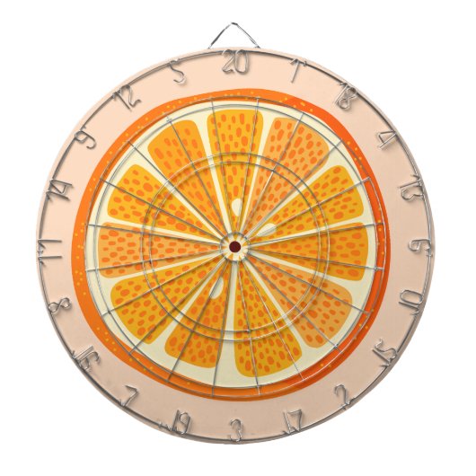 Citrus Orange Fruit Fun Dartscheibe (vorne)