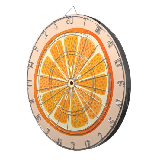 Citrus Orange Fruit Fun Dartscheibe (Vorderseite rechts)