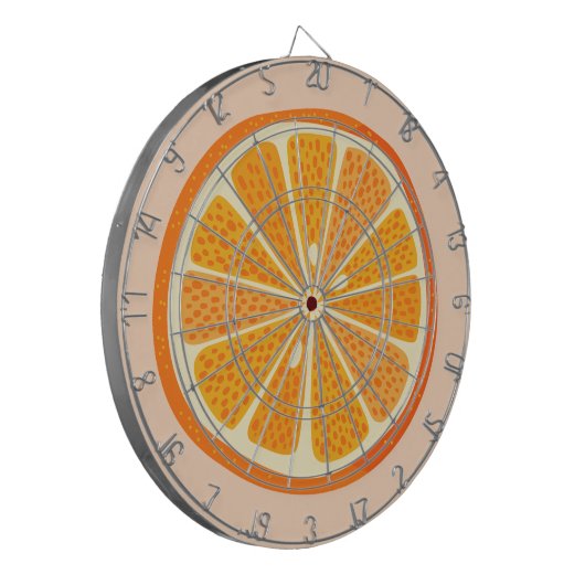 Citrus Orange Fruit Fun Dartscheibe (Vorderseite Links)