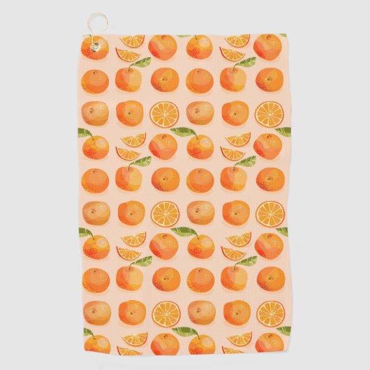Citrus Orange Fruit Fun Golfhandtuch (Vorderseite)