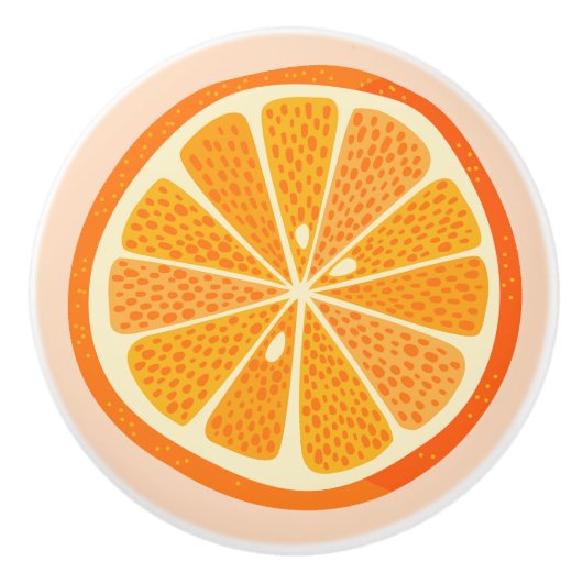 Citrus Orange Fruit Fun Keramikknauf (Vorderseite)