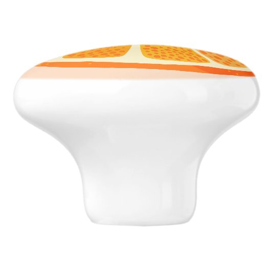 Citrus Orange Fruit Fun Keramikknauf (Seitenansicht)