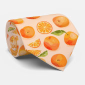 Citrus Orange Fruit Fun Krawatte (Gerollt)