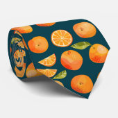 Citrus Orange Fruit Fun Krawatte (Gerollt)
