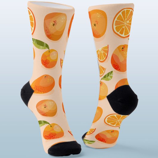 Citrus Orange Fruit Fun Socken