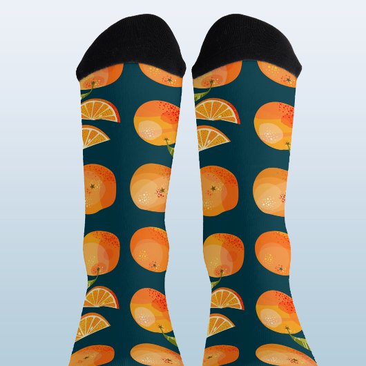 Citrus Orange Fruit Fun Socken