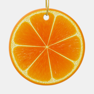 Citrus Orange Fruit Slice Keramik Ornament