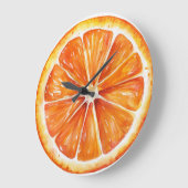 Citrus Orange Fruit Slice Round Clock Große Wanduhr (Winkel)