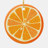 Citrus Orange Fun Festival Keramik Ornament (Hinten)