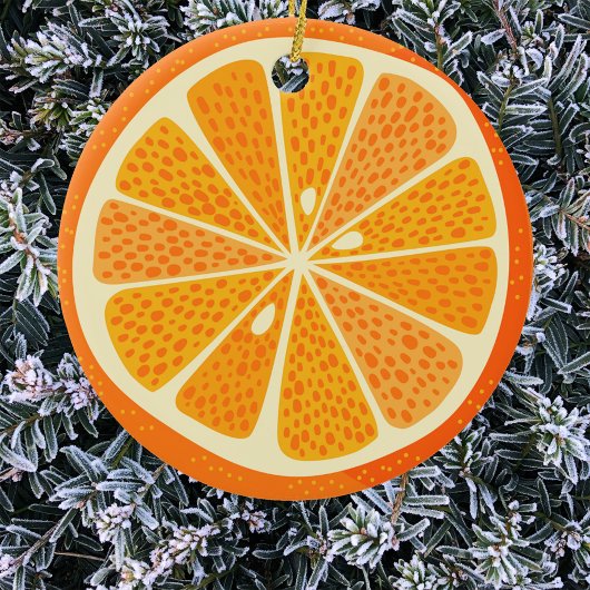 Citrus Orange Fun Festival Keramik Ornament
