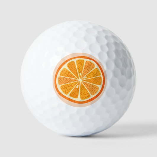 Citrus Orange Fun Frucht Golfball (Vorderseite)