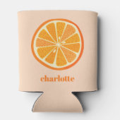 Citrus Orange Fun Personalisiert Dosenkühler (Rückseite)
