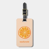Citrus Orange Fun Personalisiert Gepäckanhänger (Vorderseite vertikal)