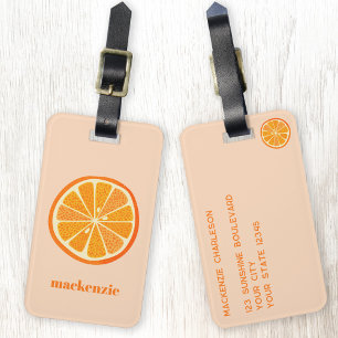 Citrus Orange Fun Personalisiert Gepäckanhänger