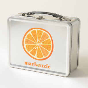 Citrus Orange Fun Personalisiert Metall Brotdose