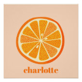 Citrus Orange Fun Personalisiert Poster (Vorderseite)