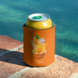 Citrus Orange Fun Personalisiert Seltzer Can Coole Dosenkühler