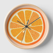 Citrus Orange Fun Uhr (Vorderseite)