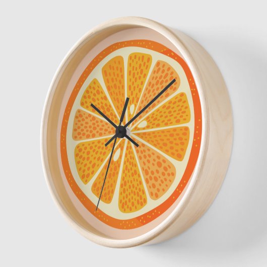 Citrus Orange Fun Uhr (Winkel)