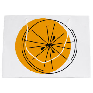 Citrus Orange Geschenktasche groß Große Geschenktüte
