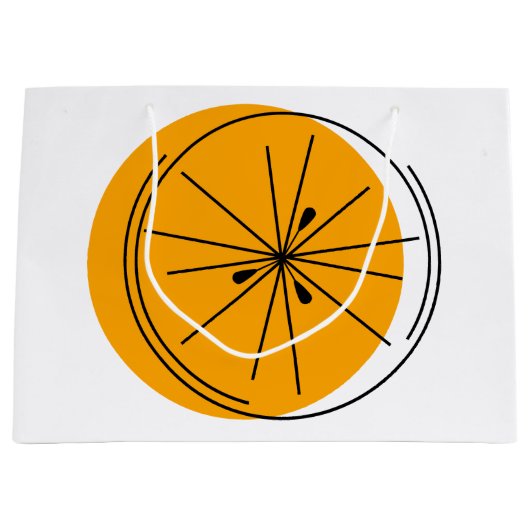Citrus Orange Geschenktasche groß Große Geschenktüte (Vorderseite)