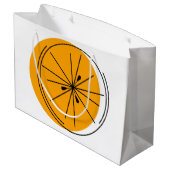 Citrus Orange Geschenktasche groß Große Geschenktüte (Rückseite Schrägansicht)