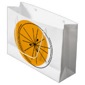 Citrus Orange Geschenktasche groß Große Geschenktüte (Vorderseite Schrägansicht)