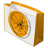 Citrus Orange Geschenktasche große orange Geschenktüte (Rückseite Schrägansicht)