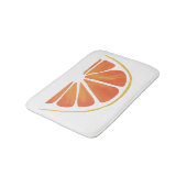 Citrus Orange Grapefruit Slice Art Badematte (Schrägansicht)
