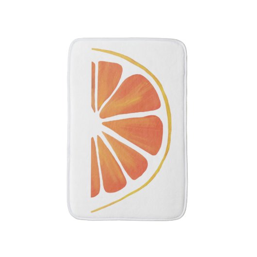 Citrus Orange Grapefruit Slice Art Badematte (Vorderseite Vertikal)