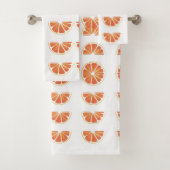 Citrus Orange Grapefruit Slice Art Badhandtuch Set (Insitu)