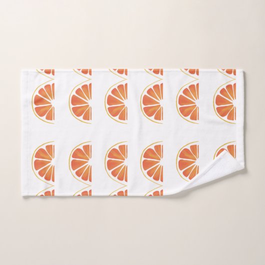Citrus Orange Grapefruit Slice Art Badhandtuch Set (Handtuch)
