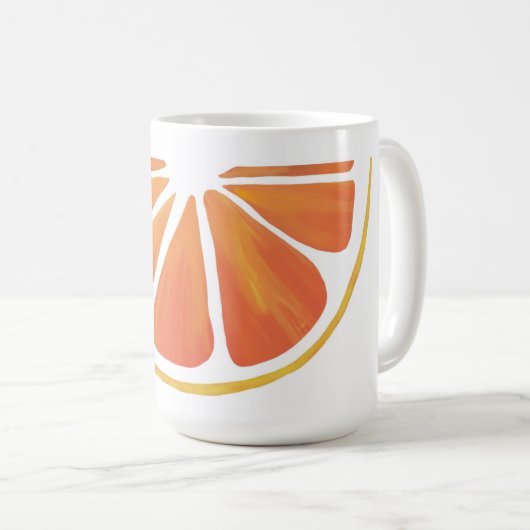Citrus Orange Grapefruit Slice Art Kaffeetasse (VorderseiteRechts)
